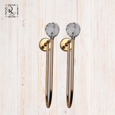 Curtain attachment hook U with crystal glass